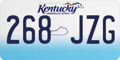 KY license plate 268JZG