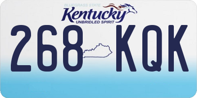 KY license plate 268KQK