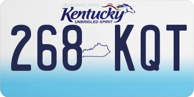 KY license plate 268KQT