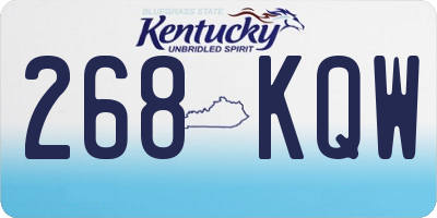 KY license plate 268KQW