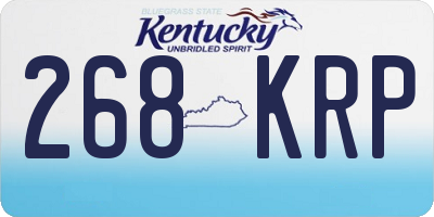 KY license plate 268KRP
