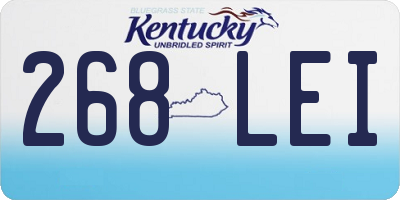 KY license plate 268LEI
