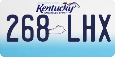 KY license plate 268LHX