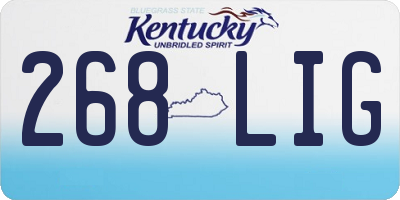 KY license plate 268LIG