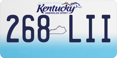 KY license plate 268LII