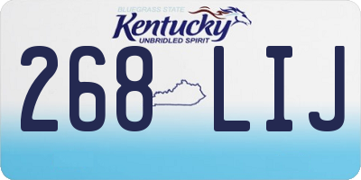 KY license plate 268LIJ