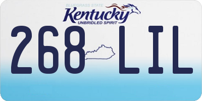 KY license plate 268LIL