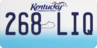 KY license plate 268LIQ