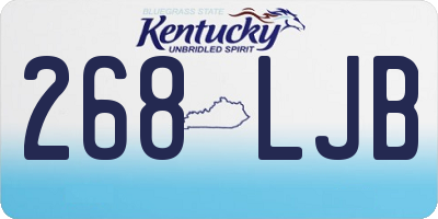 KY license plate 268LJB