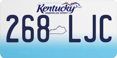 KY license plate 268LJC