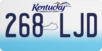 KY license plate 268LJD