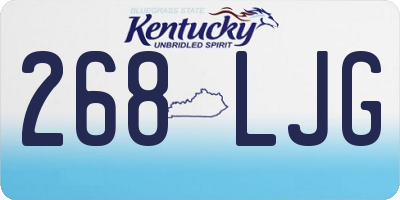KY license plate 268LJG