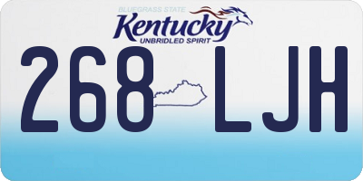KY license plate 268LJH