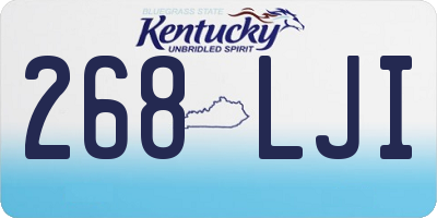 KY license plate 268LJI