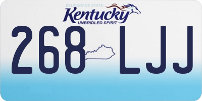 KY license plate 268LJJ