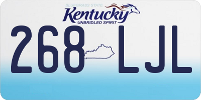 KY license plate 268LJL
