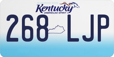 KY license plate 268LJP