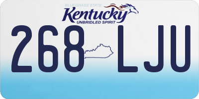 KY license plate 268LJU