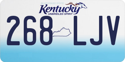 KY license plate 268LJV