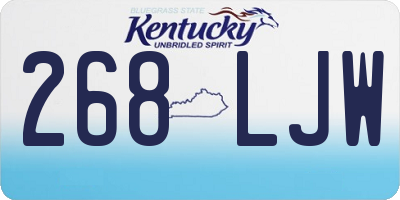 KY license plate 268LJW