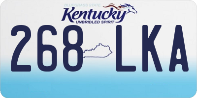 KY license plate 268LKA