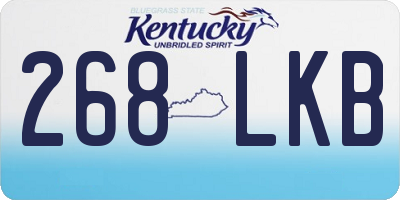 KY license plate 268LKB