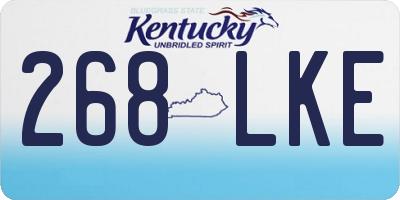 KY license plate 268LKE