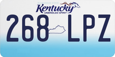 KY license plate 268LPZ