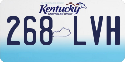 KY license plate 268LVH