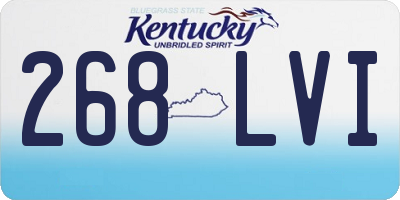 KY license plate 268LVI