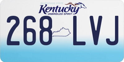 KY license plate 268LVJ