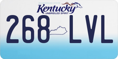 KY license plate 268LVL