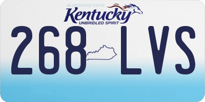 KY license plate 268LVS