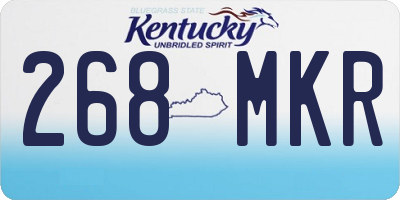 KY license plate 268MKR