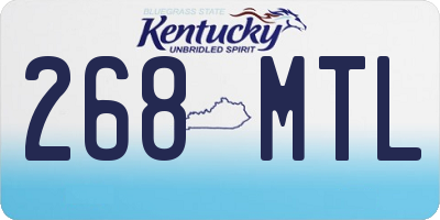 KY license plate 268MTL