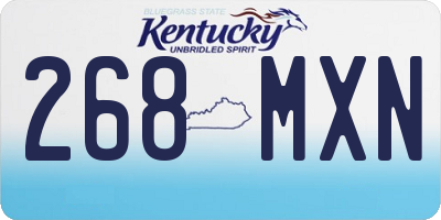 KY license plate 268MXN