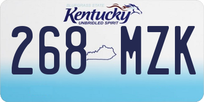 KY license plate 268MZK