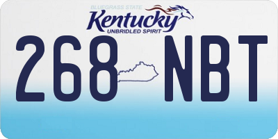 KY license plate 268NBT