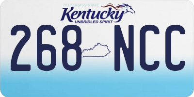 KY license plate 268NCC