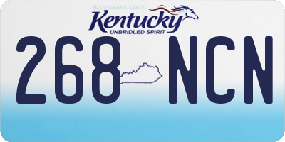 KY license plate 268NCN