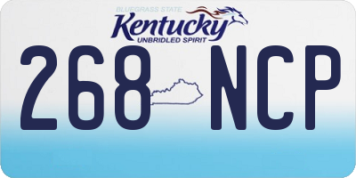 KY license plate 268NCP