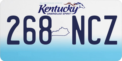KY license plate 268NCZ