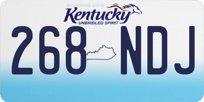 KY license plate 268NDJ