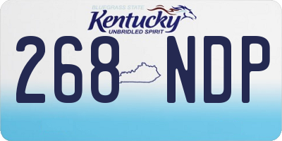 KY license plate 268NDP