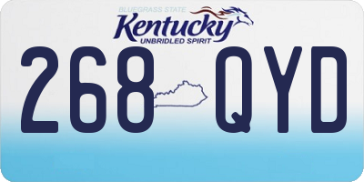 KY license plate 268QYD
