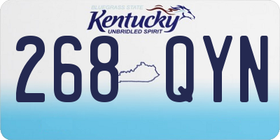 KY license plate 268QYN