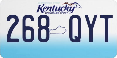 KY license plate 268QYT