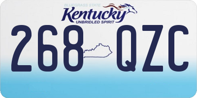 KY license plate 268QZC