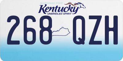 KY license plate 268QZH