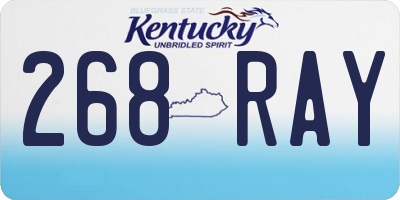 KY license plate 268RAY